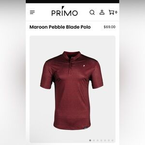 Primo Red Pebble Blade Polo Shirt size L